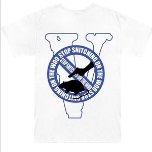 Vlone X Pop smoke No snitching Tee